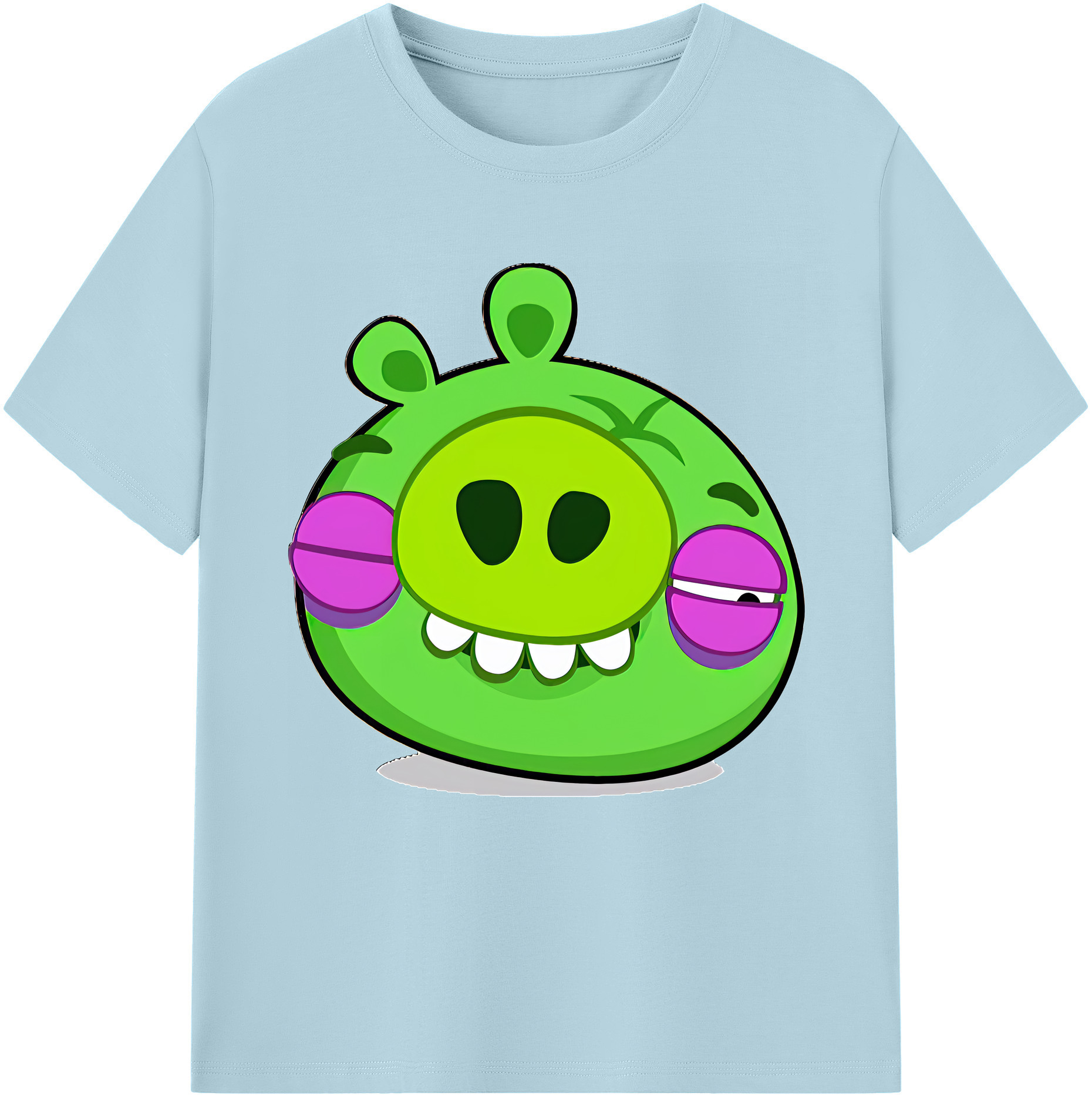 （画像用） Angry Birds アングリーバード 綿100％半袖Tシャツ（フロントプリント）